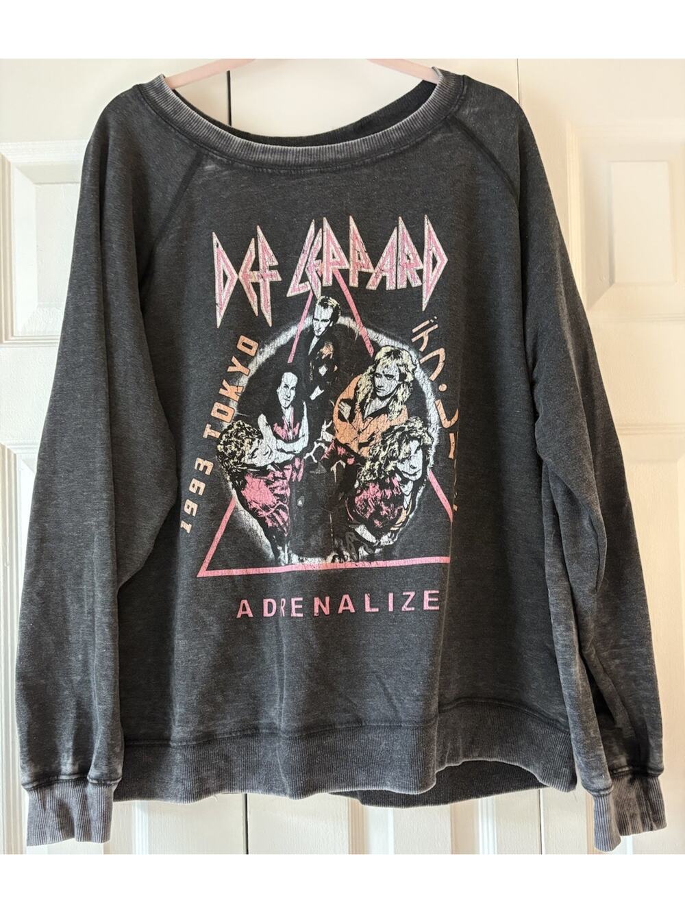 Recycled Karma Womens Def Leppard 93 Adrenalize Tour Sweatshirt Oversized Large